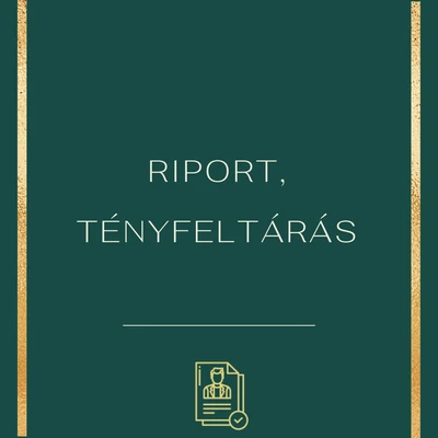 Riport, tényfeltárás